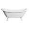 Castello Usa Daphne 69" White Acrylic Clawfoot Tub With White Feet CB-26-69-W-T-WH - alternate 2